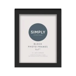 Simply Everyday 5 X 7" Block Frames 3pk - Black -Kitchen and Tableware Store 290764 3pk simply everyday block frames 5x7 black 3