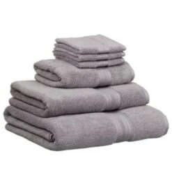 B&M Signature Zero Twist Bath Towel - Grey 8 B&M Signature Zero Twist Bath Towel - Grey -Kitchen and Tableware Store 3172653 317254 317255 317256 Signature Zero Twist grey towels 1