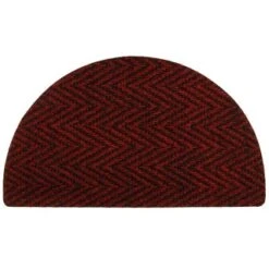 B&M Half Moon Indoor Chevron Doormat 40 X 70cm 15 B&M Half Moon Indoor Chevron Doormat 40 X 70cm -Kitchen and Tableware Store 319759 Half Moon Indoor Chevron Mat 40x70cm red