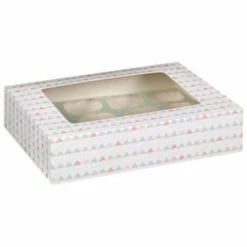 Betty Winters Large Cupcake Boxes 2pk -Kitchen and Tableware Store 320784 4pk cupcake boxes holds 12 pastel triangles 2