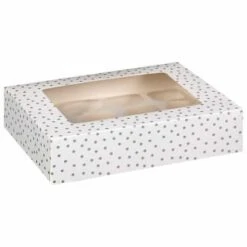 Betty Winters Large Cupcake Boxes 2pk -Kitchen and Tableware Store 320784 4pk cupcake boxes holds 12 silver spot 2