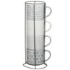 B&M Jumbo Embossed Stacking Mugs 4pk -Kitchen and Tableware Store 329369 Jumbo Embossed Stacking Mugs Set of 4