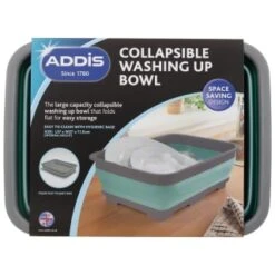 Addis Collapsible Washing Up Bowl - Aqua & Grey -Kitchen and Tableware Store 332198 addis collapsible washing up bowl grey and aqua