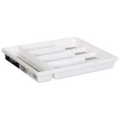 Kitchen and Tableware Store 17 Addis Non-Slip Cutlery Tray - White