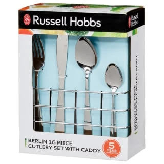 Russell Hobbs Berlin Cutlery Set & Caddy 16pc 3 Russell Hobbs Berlin Cutlery Set & Caddy 16pc