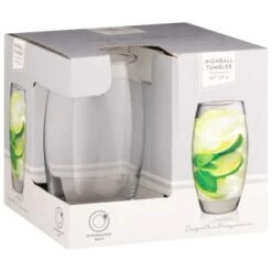 B&M Curved Hiball Glasses 4pk -Kitchen and Tableware Store 338803 set of 4 highball tumblers