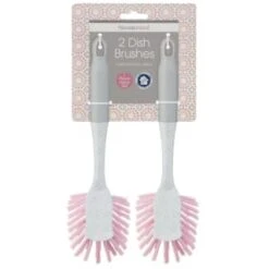 B&M Dish Brushes 2pk - Blush -Kitchen and Tableware Store 345628 2 printed dish brushes blush 3