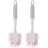 B&M Dish Brushes 2pk - Blush -Kitchen and Tableware Store 345628 2 printed dish brushes blush group
