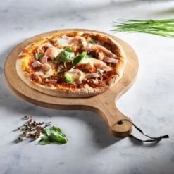 B&M Wooden Pizza Board -Kitchen and Tableware Store 346842 wooden chop and serve board