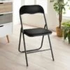 B&M Luxe Velvet Folding Chair - Black -Kitchen and Tableware Store 349907 luxe velvet folding chair black