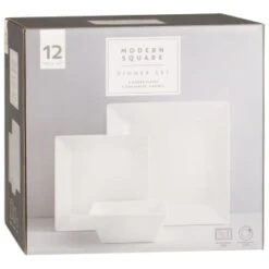 B&M Square Dinner Set 12pc 5 B&M Square Dinner Set 12pc -Kitchen and Tableware Store 357252 square dinner set 2