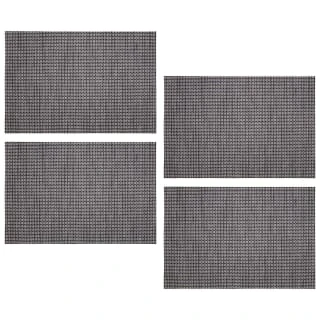 B&M Metallic Woven Placemats - Charcoal 4pk 4 B&M Metallic Woven Placemats - Charcoal 4pk - Image 2