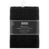 B&M Ribbed Tea Towels 4pk - Black -Kitchen and Tableware Store 364862 4pk ribbed tea towels black