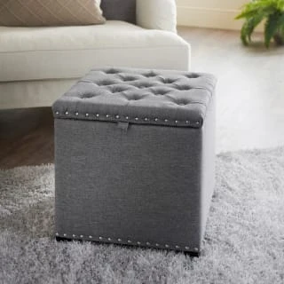 B&M Heritage Storage Ottoman - Grey 3 B&M Heritage Storage Ottoman - Grey