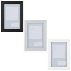B&M Block Photo Frame 4 X 6" 2pk - Grey -Kitchen and Tableware Store 367045 2pk block photo frame 4x6 main