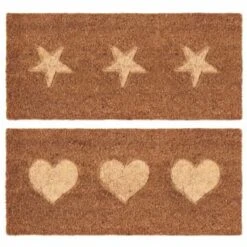 B&M Embossed Coir Step Mat - Hearts 7 B&M Embossed Coir Step Mat - Hearts -Kitchen and Tableware Store 367447 embossed coir step mat 25x55cm main