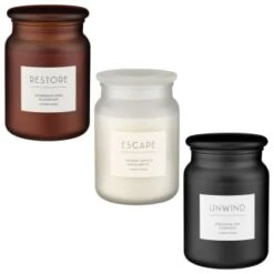 B&M Large Spa Scented Candle - White - Escape -Kitchen and Tableware Store 368680 368679 368691 large spa candle group 2 1