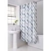 B&M Hookless Print Shower Curtain - Blue 2 B&M Hookless Print Shower Curtain - Blue -Kitchen and Tableware Store 369013 hookless shower curtain blue