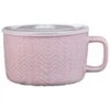 B&M Herringbone Embossed Soup Mug - Blush -Kitchen and Tableware Store 369068 herringbone emboss soup mug blush