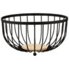 B&M Black Fruit Basket With Wooden Base -Kitchen and Tableware Store 369469 black fruit basket with wood base