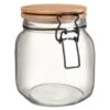 B&M Large Bamboo Clip Lock Glass Jar -Kitchen and Tableware Store 369504 large glass clip lock jar with bamboo lid 2