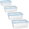 B&M Clip Top Food Containers 4pk - Blue -Kitchen and Tableware Store 369681 4pk clip top food containers blue group
