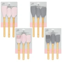 B&M Betty Winters Silicone Utensils 3pk - Grey -Kitchen and Tableware Store 369971 369972 3pk betty winters silicone utensils main