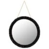 B&M Fringe Round Hanging Mirror - Black -Kitchen and Tableware Store 370649 hanging circle mirror