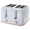 Goodmans Diamond 4 Slice Toaster - White & Rose Gold -Kitchen and Tableware Store 371982 goodmans diamond white rose gold 4 slice toaster 2