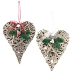 B&M Hanging Wicker Heart - White -Kitchen and Tableware Store 372613 wicker heart red