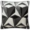 Jenson Geo Velvet Cushion - Grey -Kitchen and Tableware Store 373032 jenson geo velvet cushion black