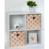 B&M Metallic Storage Cubes 2pk - Blush 2 B&M Metallic Storage Cubes 2pk - Blush -Kitchen and Tableware Store 374344 2pk blush metallic storage cubes
