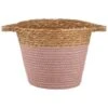 B&M Small Two Tone Wicker Basket - Pink -Kitchen and Tableware Store 374392 small pink two tone basket