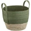 B&M Natural Wicker Basket - Green 2 B&M Natural Wicker Basket - Green -Kitchen and Tableware Store 374427 khaki and natural wicker basket