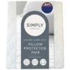 Simply Anti-Bacterial Quilted Pillow Protectors 2pk 2 Simply Anti-Bacterial Quilted Pillow Protectors 2pk -Kitchen and Tableware Store 375783 simply everyday quilted super soft pillow protector pair