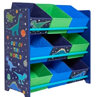 B&M Glow In The Dark Dinosaur 9 Tub Storage Drawers 4 B&M Glow In The Dark Dinosaur 9 Tub Storage Drawers - Image 2