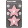 B&M Star Shaped Self Adhesive Hooks 2pk - Blush 1 B&M Star Shaped Self Adhesive Hooks 2pk - Blush -Kitchen and Tableware Store 376159 2pk star shaped self adhesive hooks pink