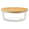 B&M Round Glass Food Container With Bamboo Lid 2 B&M Round Glass Food Container With Bamboo Lid -Kitchen and Tableware Store 376821 round glass food container 2