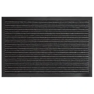 B&M Large Printed Magic Doormat - Black & Grey Stripe 3 B&M Large Printed Magic Doormat - Black & Grey Stripe