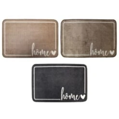 B&M Super Soft Washable Slogan Mat 50 X 70cm - Grey -Kitchen and Tableware Store 379118 slogan super soft washable mat 50x75cm home group