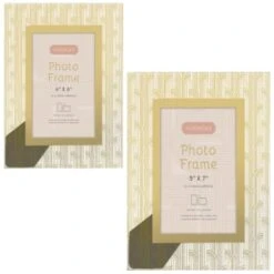 B&M Harmony Glass Photo Frame 5 X 7" - Gold -Kitchen and Tableware Store 380067 380068 harmony glass photo frame main 2 1