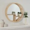 B&M Bamboo Mirror With Shelf - Natural Wood -Kitchen and Tableware Store 380095 bamboo mirror with shelf