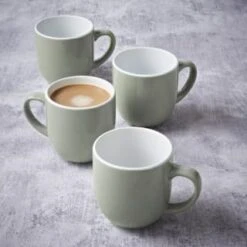 Simply Everyday Gloss Mugs 4pk - Sage -Kitchen and Tableware Store 380123 4pk simply everyday mugs sage