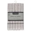 B&M Grey Check Tea Towels 3pk -Kitchen and Tableware Store 380305 3pk check tea towels grey