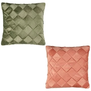 B&M Basket Weave Velvet Cushion - Sage 5 B&M Basket Weave Velvet Cushion - Sage - Image 3
