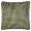 B&M Cotton Waffle Cushion - Green 1 B&M Cotton Waffle Cushion - Green -Kitchen and Tableware Store 380445 luna cotton waffle cushion green