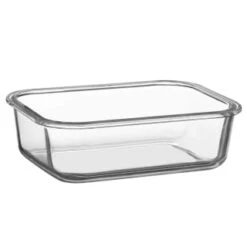 B&M Pink Glass Food Container - Large -Kitchen and Tableware Store 380659 glass food container pink large