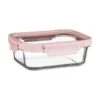 B&M Pink Glass Food Container - Medium -Kitchen and Tableware Store 380660 glass food container pink medium 2