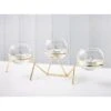 B&M Glass & Gold Tealight Candle Holder 1 B&M Glass & Gold Tealight Candle Holder -Kitchen and Tableware Store 381550 glass and gold tealight holder