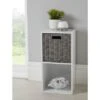 Kavala Cotton Lokken Cube Shelving Unit & Basket - Black -Kitchen and Tableware Store 381896 kavala cotton lokken black 2